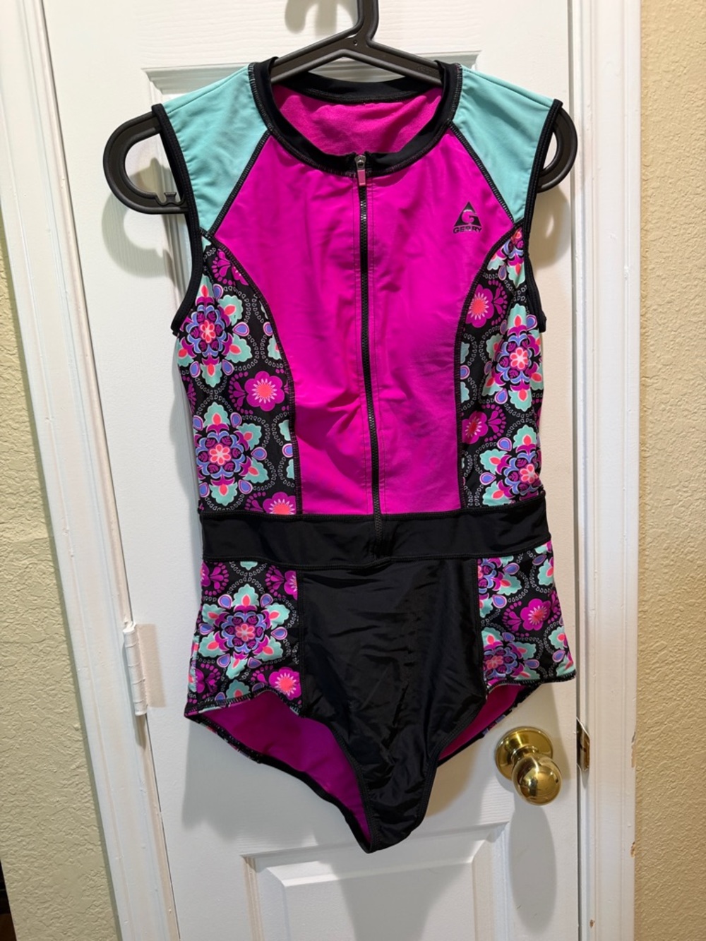 Gerry Weber Women’s One-Piece Swimsuit in Magenta, Aqua & Black Floral